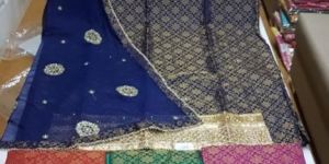 Ladies Silk Embroidered Suit