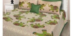 Printed Silk Double Bedsheet