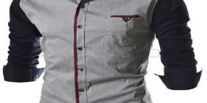 Mens Grey Casual Shirt