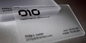 TRANSPARENT VISITING CARD