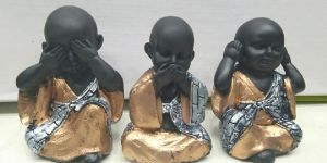 Fiber Baby Monk Statue