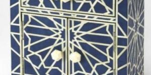 Bone Inlay Bedside Table