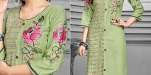Rayon Embroidery Kurti