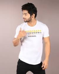 Half Sleeves White T-Shirt