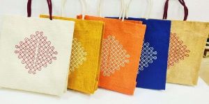 Embroidered Jute Bag