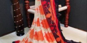 Printed Ikkat Silk Sarees