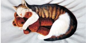 Antique Cat Painting