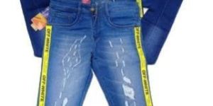 Mens Striped Denim Jeans