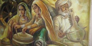 Oil Canvas Handmade Rajasthani Paintings
