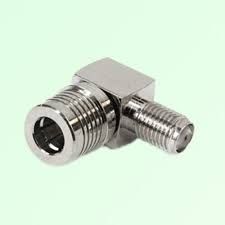 QMA Male to SMA Female Right Angle Connector Adaptor