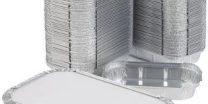 Rectangular Silver Aluminum Foil Container