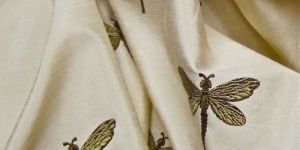 Raw Silk Embroidered Fabric