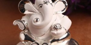 Silver Plated Ganesh Statue