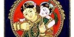 Radha Krishna Tanjore Painting