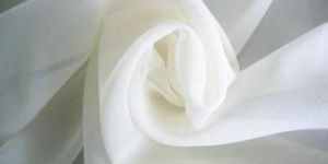 White Plain Silk Twill Fabric