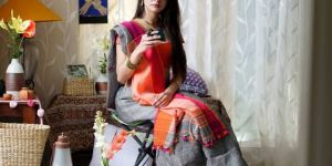 LINEN BHAGALPURI SRAEE