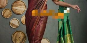 STEEPLE SAREE WITH GHICHA PALLU