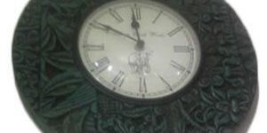 BLACK WOODEN WALL CLOCK