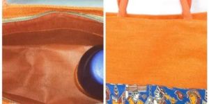 Jute Lunch Bag with Bottle Holder