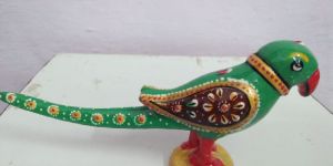 Cute Metal Parrot Statue