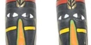 Terracotta Tribal Couple Mask