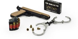 Special Police Gun Set with 50 Bullets and Handcuffs