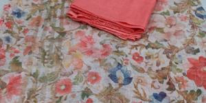 Digital Printed Linen Saree