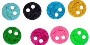 Smiley Glitter Stickers