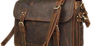 Leather Office Briefcase Messenger Bag