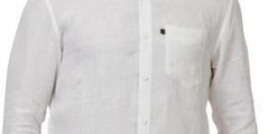 Men White Linen Shirt