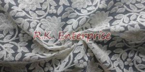 Dyeable Net Embroidered Fabric