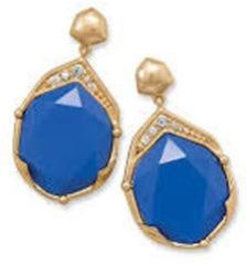 Blue Kundan Earrings