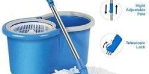 Blue Plastic Magic Spin Mop Set