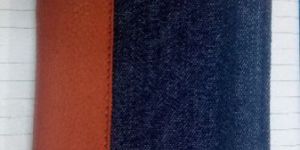 Leather and Denim Wallet