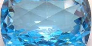 Long Cushion Blue Topaz Gemstone