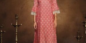 Baby Pink Laced Kurta