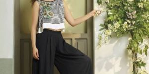 Striped Crop Top Set