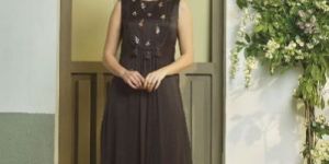 Viscose Floral Embroidered Maxi