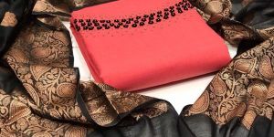 Chanderi Silk Santon Inner HAND WORK Dress Material