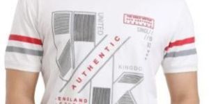 Printed Cotton Knitted T-Shirt for Men