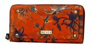 Heyzy Orange Flower Clutch