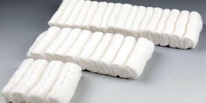 Absorbent Bleached Cotton Zig Zag