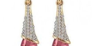 Pink Zircon Drop Earrings