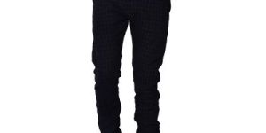 Ability Men's Stylish Checks Trouser - Black