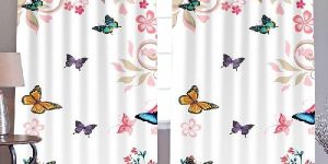 Indiancraft Decorative 3D Digital Beautiful Printed Curtains Soft Touch Polyester Fabric Single Curtain