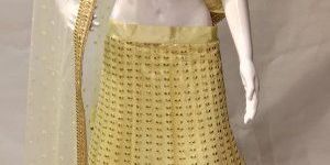 Lemon Yellow-lakhnavi Lehenga Choli