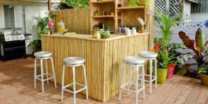 Bamboo Bar Counter Table