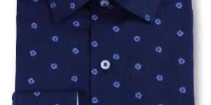 Navy Floral Printed Shirt