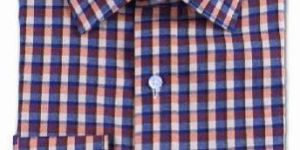 Orange Bold Twill Checks Yarn Dyed Shirt