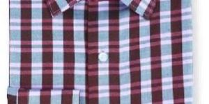 Red Bold Twill Checks Yarn Dyed Shirt